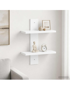 Scaffale da parete Bianco 30 x 13.5 x 43 cm