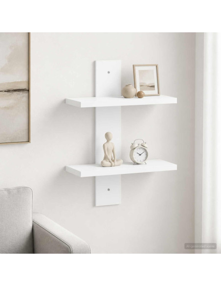 Scaffale da parete Bianco 30 x 13.5 x 43 cm