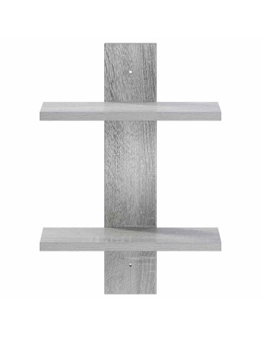 Scaffale da parete Sonoma grigio 30 x 13,5 x 43 cm