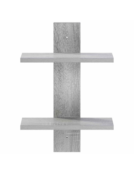 Scaffale da parete Sonoma grigio 30 x 13,5 x 43 cm