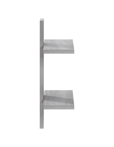 Scaffale da parete Sonoma grigio 30 x 13,5 x 43 cm