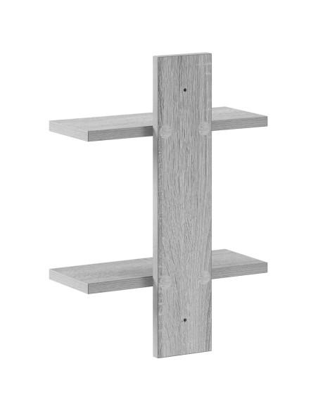 Scaffale da parete Sonoma grigio 30 x 13,5 x 43 cm