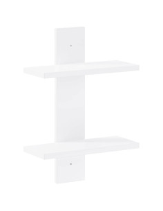 Scaffale da parete Bianco 30 x 13.5 x 43 cm 2