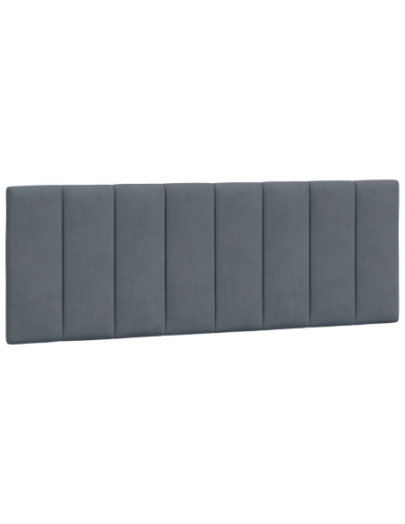 Cuscino Testiera Hanko Grigio Scuro 137 cm in Velluto