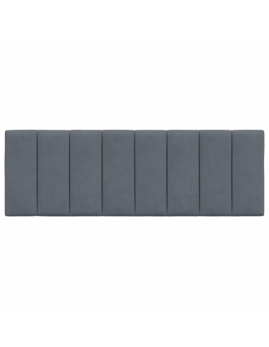 Cuscino Testiera Hanko Grigio Scuro 137 cm in Velluto