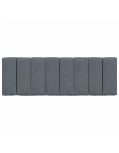 Cuscino Testiera Hanko Grigio Scuro 137 cm in Velluto