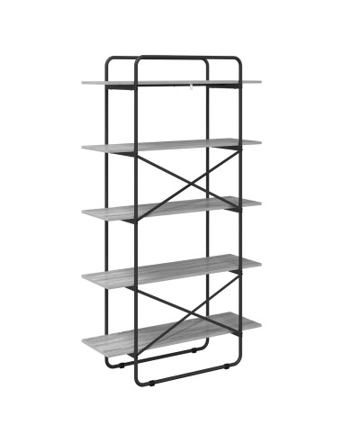 Libreria 5 livelli 100 x 35 x 175,5 cm PB Sonoma grigio