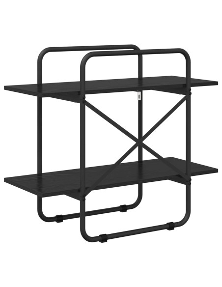 Libreria 2 livelli 80 x 35 x 70 cm PB Rovere Nero