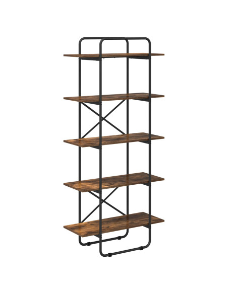 Libreria 5 livelli 60 x 35 x 175,5 cm PB Rovere Fumo