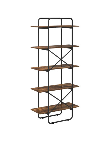 Libreria 5 livelli 60 x 35 x 175,5 cm PB Rovere Fumo