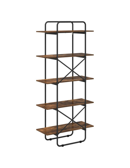 Libreria 5 livelli 60 x 35 x 175,5 cm PB Rovere Fumo