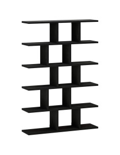 Scaffale da parete Rovere Nero 70 x 17 x 101 cm