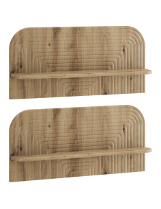 Scaffale da parete 2 pz Rovere Artigianale