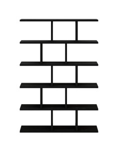Scaffale da parete Rovere Nero 70 x 17 x 101 cm 2