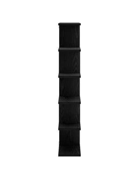 Scaffale da parete Rovere Nero 70 x 17 x 101 cm