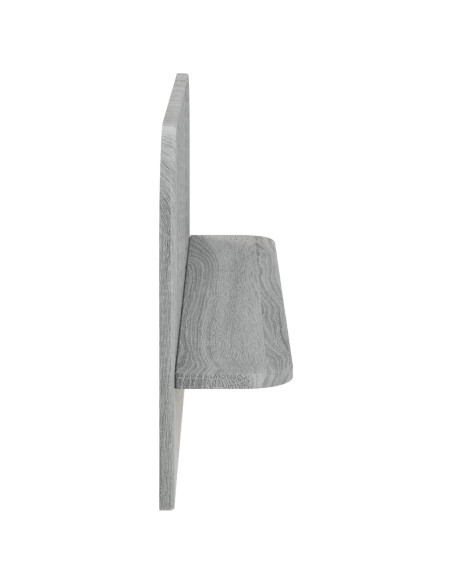 Scaffale da parete 2 pz Sonoma grigio 80,5 x 13,5 x 37,5 cm