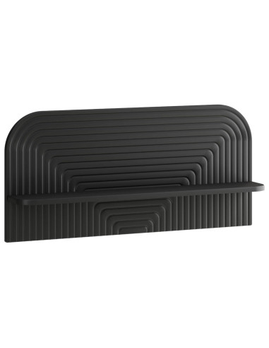 Scaffale da parete 2 pz Nero 80,5 x 13,5 x 37,5 cm