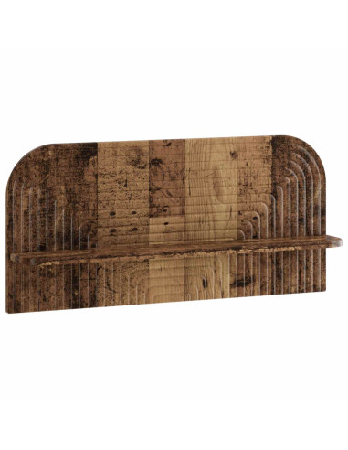 Scaffale da parete 2 pz Legno antico 80.5 x 13.5 x 37.5 cm