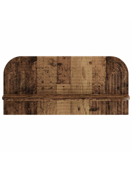 Scaffale da parete 2 pz Legno antico 80.5 x 13.5 x 37.5 cm