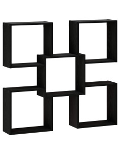 Scaffale da parete Nero 99,5 x 17 x 91 cm Legno ingegnerizzato