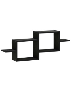 Scaffale da parete Rovere Nero 95 x 17 x 37 cm