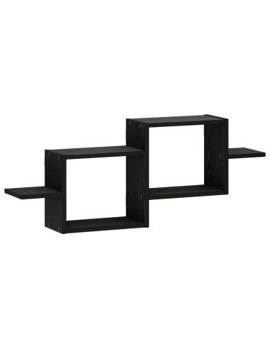 Scaffale da parete Rovere Nero 95 x 17 x 37 cm
