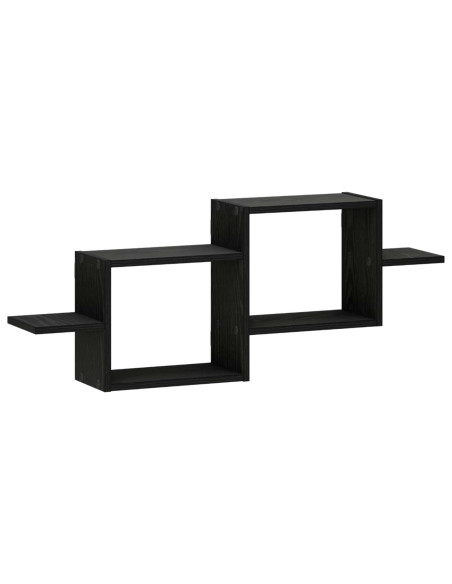 Scaffale da parete Rovere Nero 95 x 17 x 37 cm