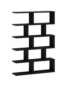 Scaffale da parete Rovere Nero 70 x 17 x 101 cm