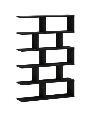 Scaffale da parete Rovere Nero 70 x 17 x 101 cm