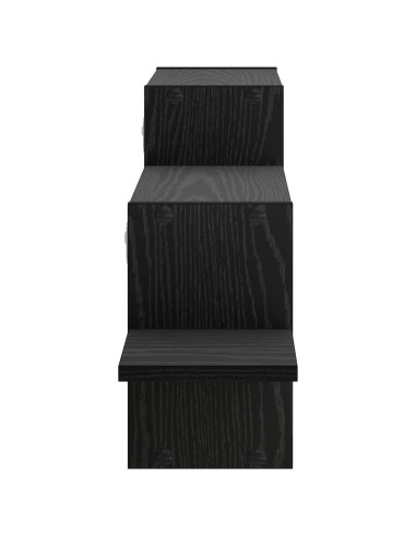 Scaffale da parete Rovere Nero 95 x 17 x 37 cm