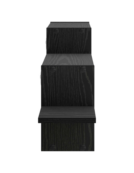 Scaffale da parete Rovere Nero 95 x 17 x 37 cm