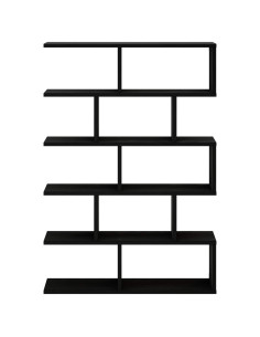 Scaffale da parete Rovere Nero 70 x 17 x 101 cm 2