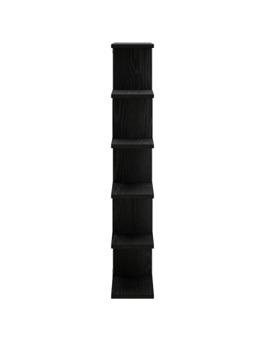 Scaffale da parete Rovere Nero 70 x 17 x 101 cm