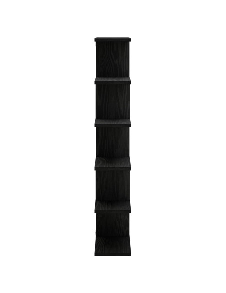 Scaffale da parete Rovere Nero 70 x 17 x 101 cm
