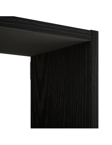 Scaffale da parete Rovere Nero 70 x 17 x 101 cm