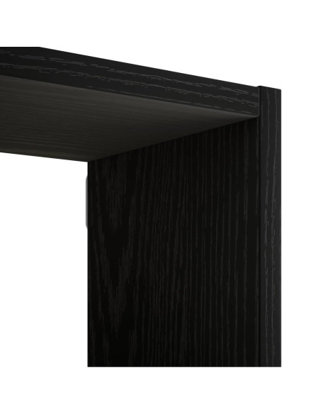 Scaffale da parete Rovere Nero 70 x 17 x 101 cm