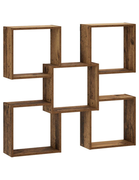 Scaffale da parete Legno antico 99,5 x 17 x 91 cm