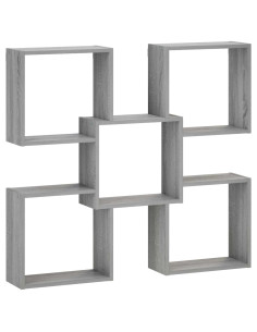 Scaffale da parete Sonoma grigio 99,5 x 17 x 91 cm