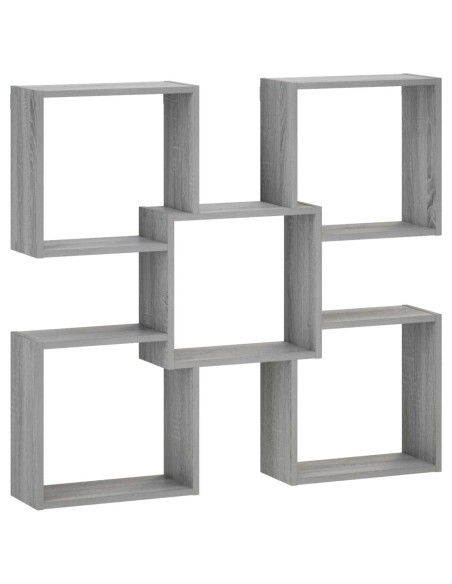Scaffale da parete Sonoma grigio 99,5 x 17 x 91 cm