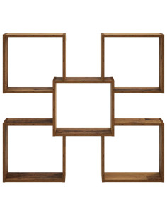 Scaffale da parete Legno antico 99,5 x 17 x 91 cm 2