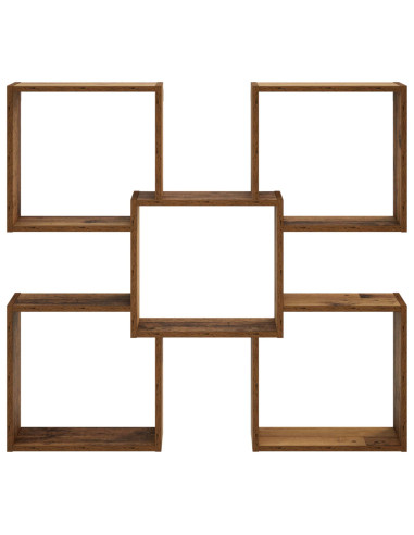 Scaffale da parete Legno antico 99,5 x 17 x 91 cm