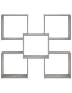 Scaffale da parete Sonoma grigio 99,5 x 17 x 91 cm 2