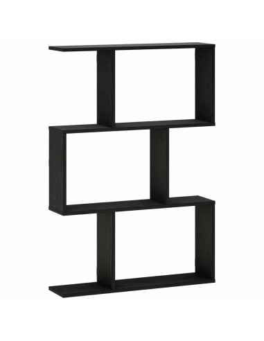 Scaffale da parete Rovere Nero 72 x 17 x 105 cm