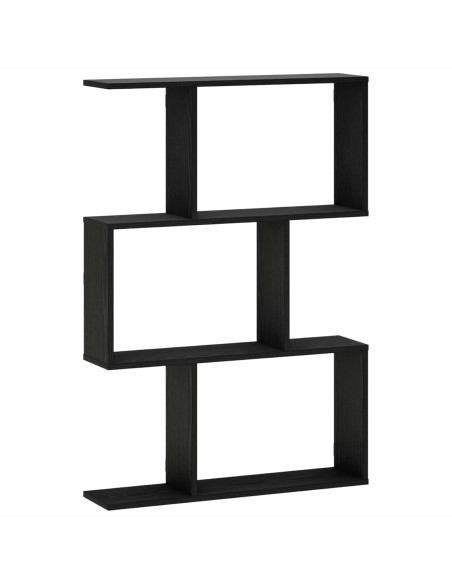 Scaffale da parete Rovere Nero 72 x 17 x 105 cm