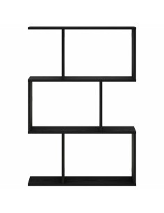 Scaffale da parete Rovere Nero 72 x 17 x 105 cm 2