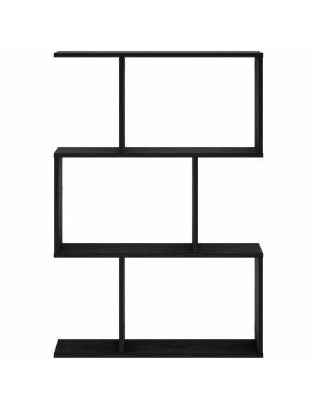 Scaffale da parete Rovere Nero 72 x 17 x 105 cm