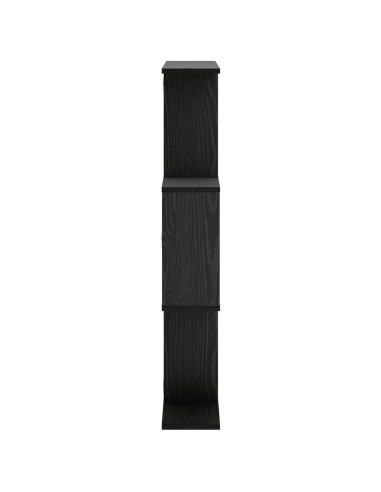 Scaffale da parete Rovere Nero 72 x 17 x 105 cm