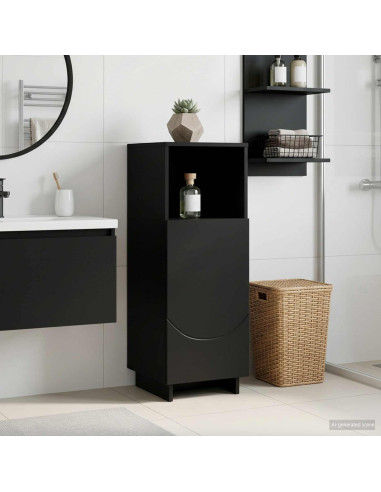 Mobile bagno Nero 36,5 x 38 x 95 cm Legno ingegnerizzato