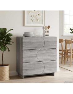 Credenza Sonoma grigio 70 x 38 x 75 cm Legno ingegnerizzato