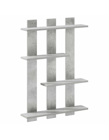 Scaffale da parete Grigio Cemento 61 x 13,5 x 88 cm